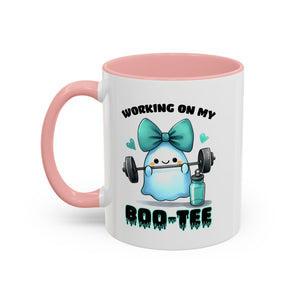 Fitness Motivation Coffee Mug, Workout Gift, Gym Decor, Boo-Tee Lover's Cup, Cute Ghost Mug