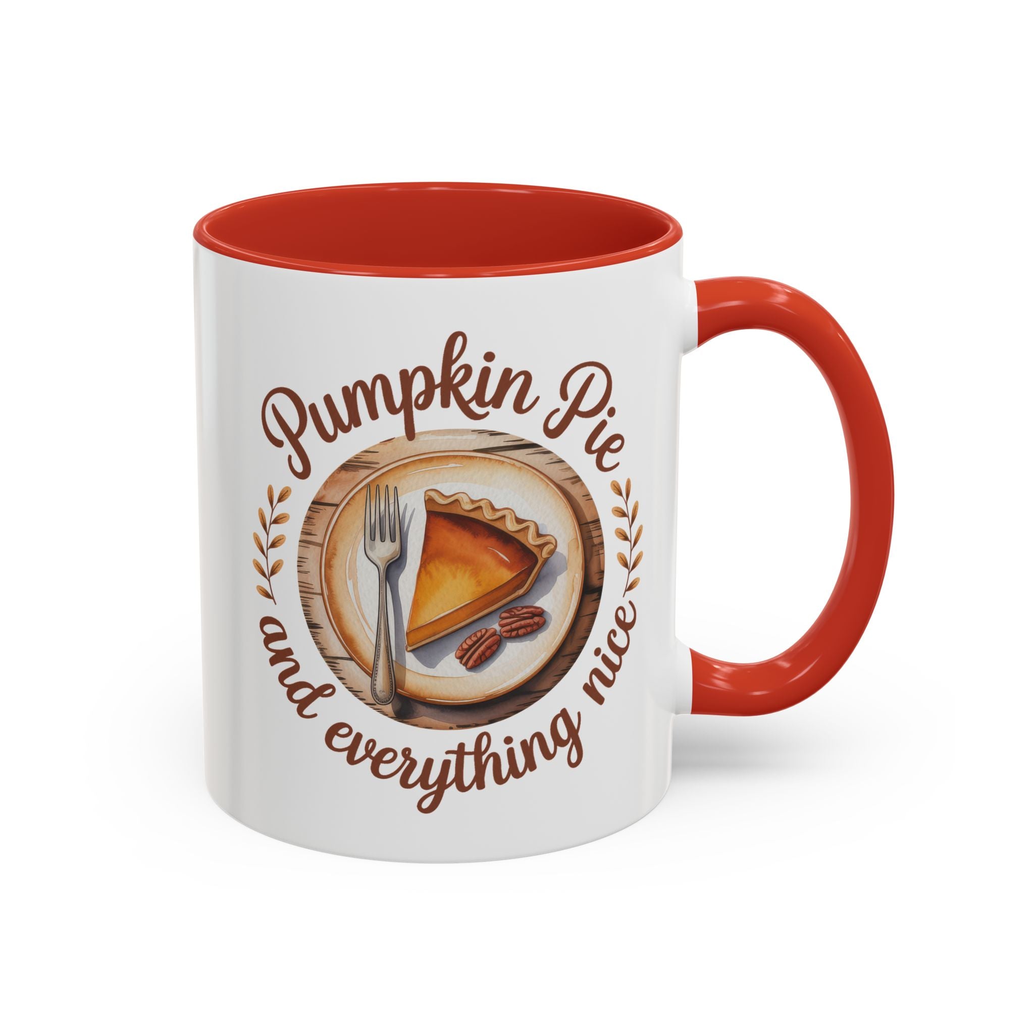 Pumpkin Pie Accent Coffee Mug - Perfect for Fall and Thanksgiving Warmth