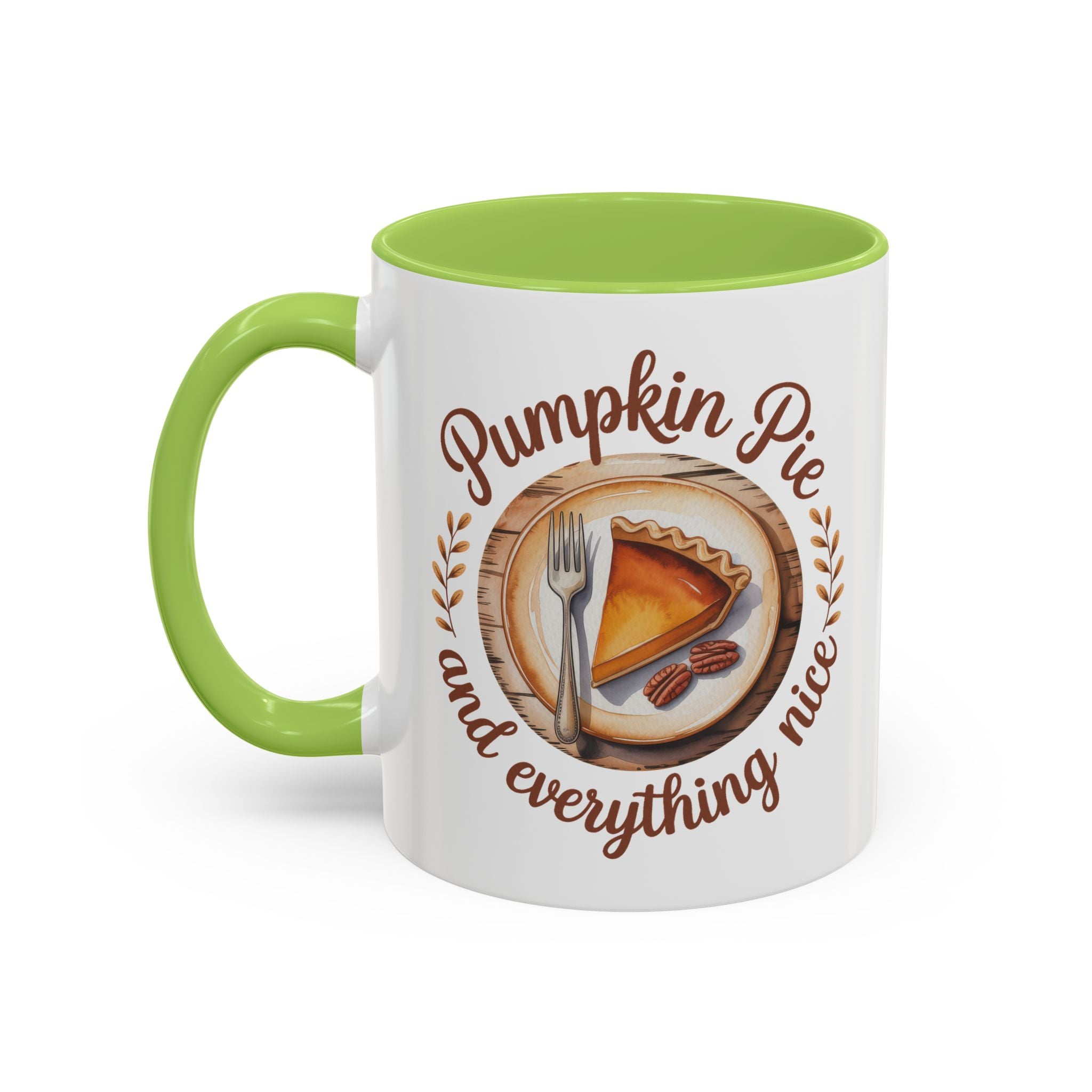 Pumpkin Pie Accent Coffee Mug - Perfect for Fall and Thanksgiving Warmth