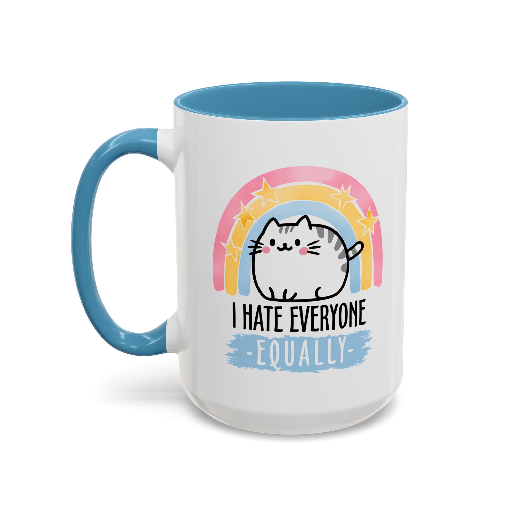 Funny Cat Coffee Mug – I Hate Everyone Equally