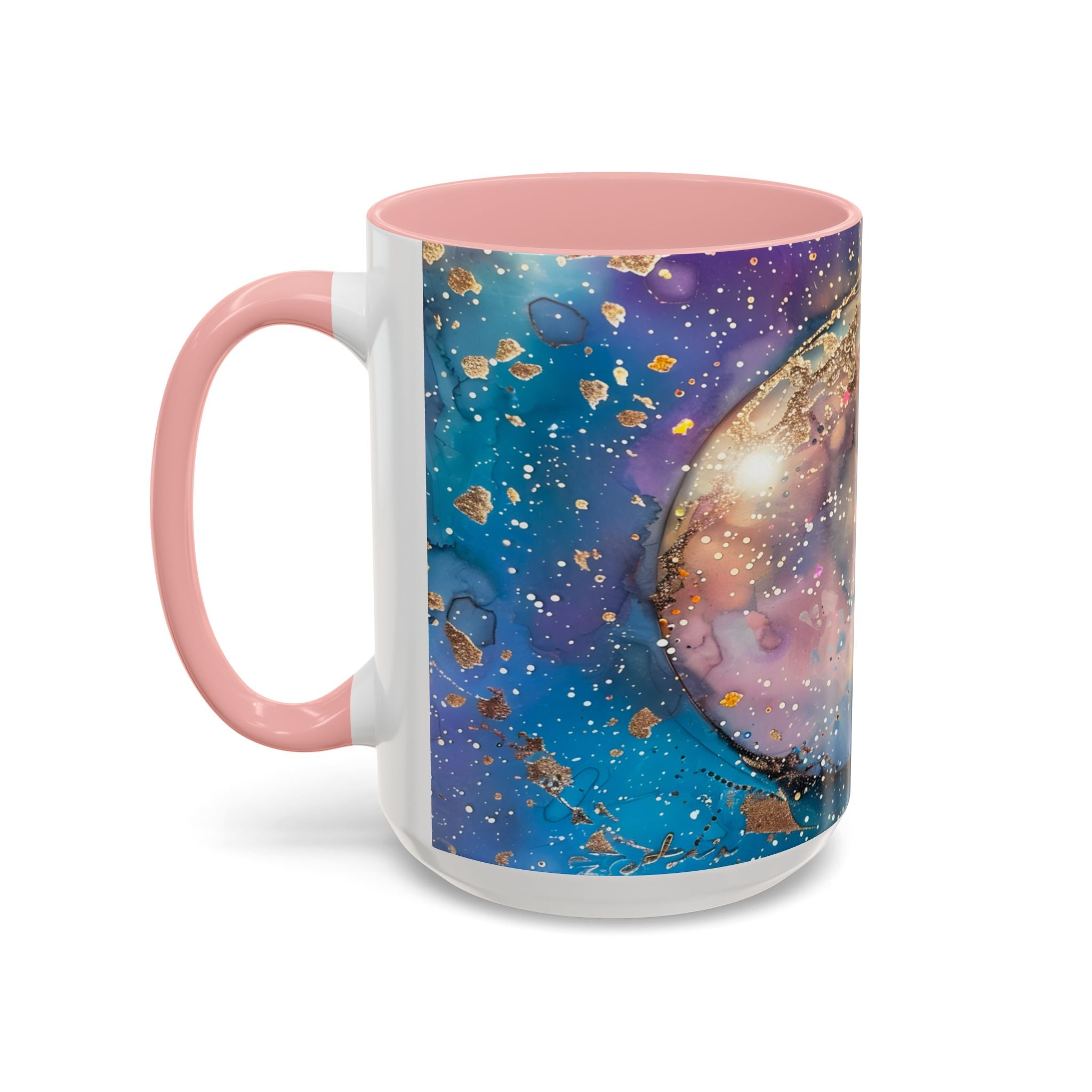 Magical Fairy Galaxy Accent Coffee Mug — Colorful Winged Fairy Art (11/15 oz) fantasy