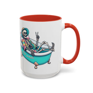 Rest in Peace Skeleton Coffee Mug - Fun Halloween Gift, Unique Home Decor, Hilarious Office Cup, Quirky Birthday Present, Spooky