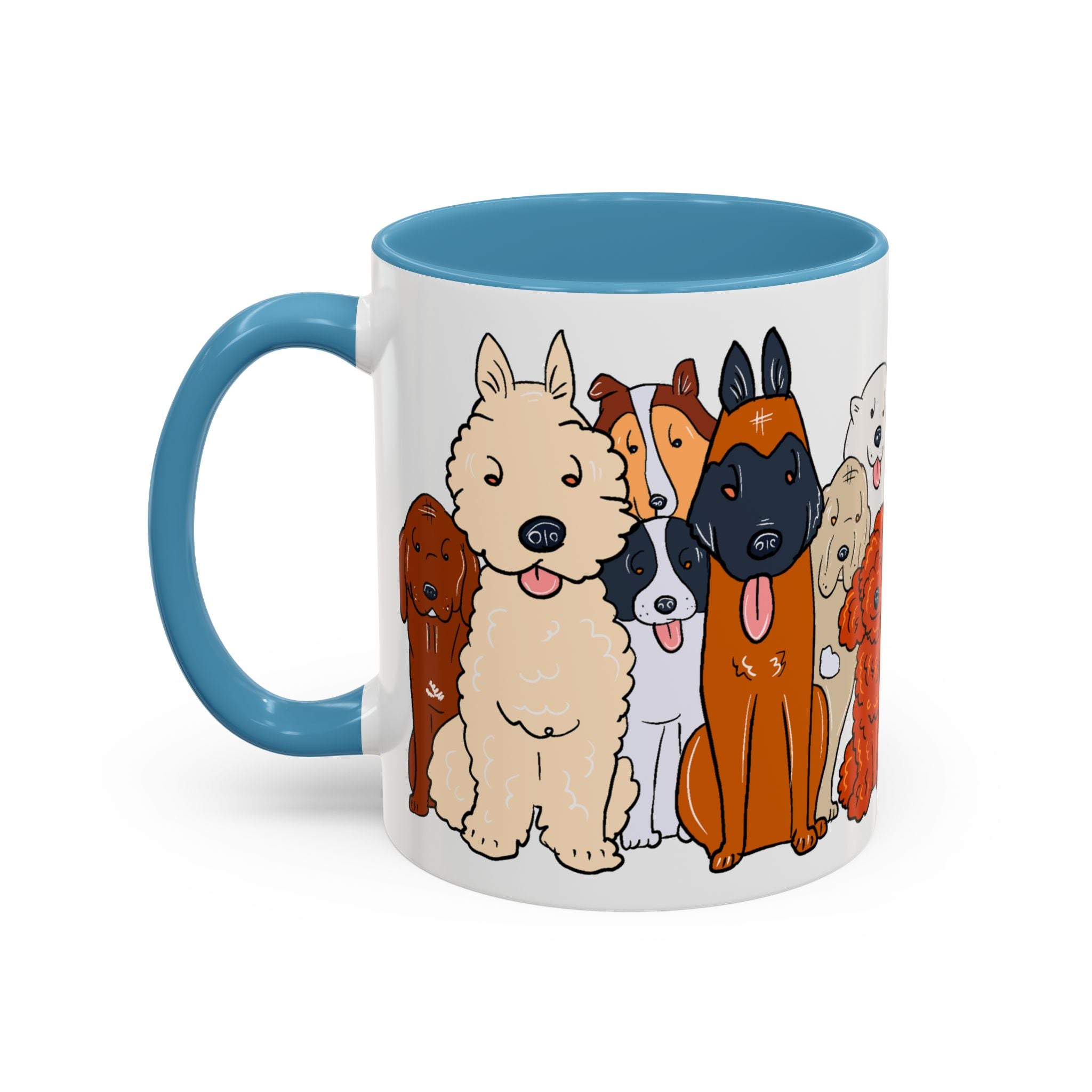 Cute Dog Breed Accent Coffee Mug, Pet Lover Gift, Canine Mug, Gifts for Dog Owners, Puppy Lover Mug