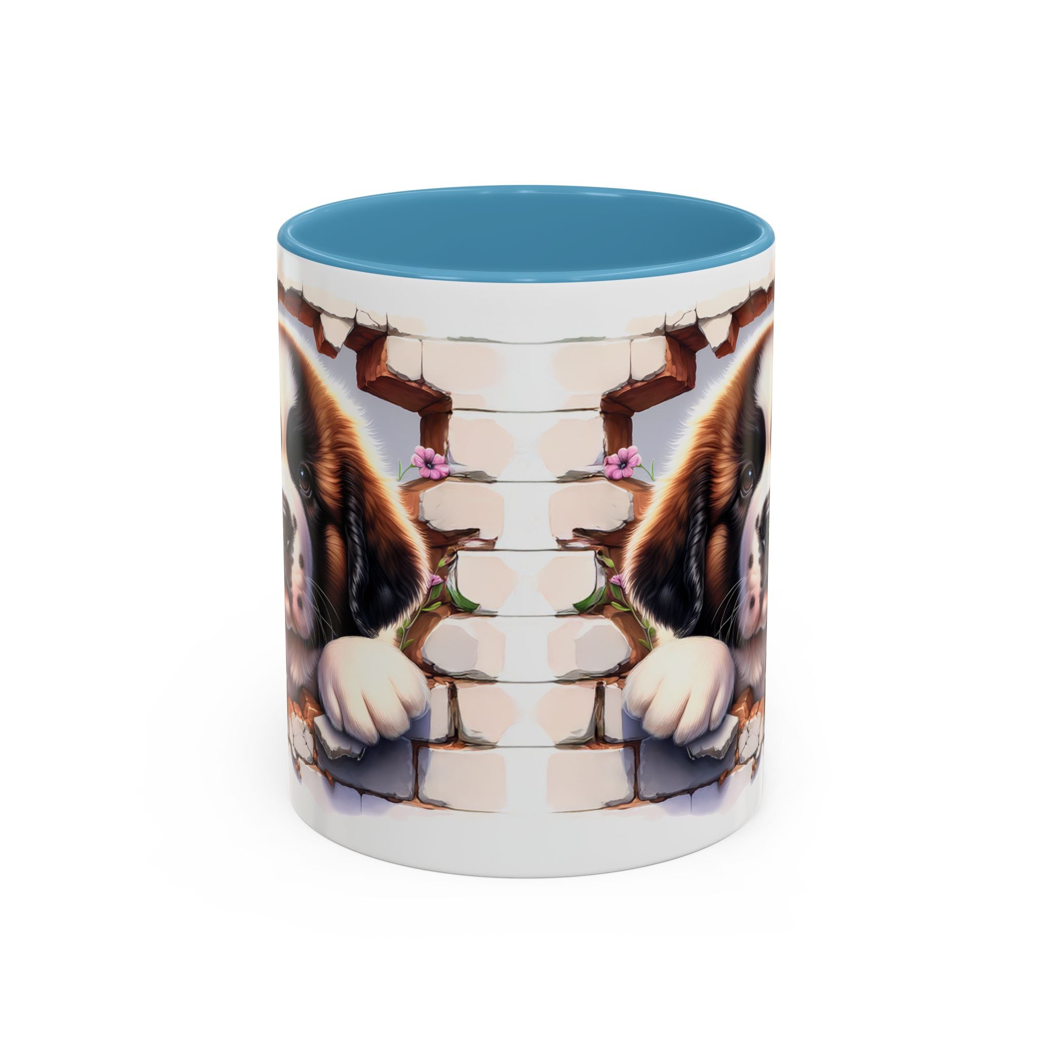 Cute Dog Breakthrough Accent Coffee Mug - Gift for Dog Lovers, Home Decor, Personalized Pet Mug, Puppy Lover's Kitchenware