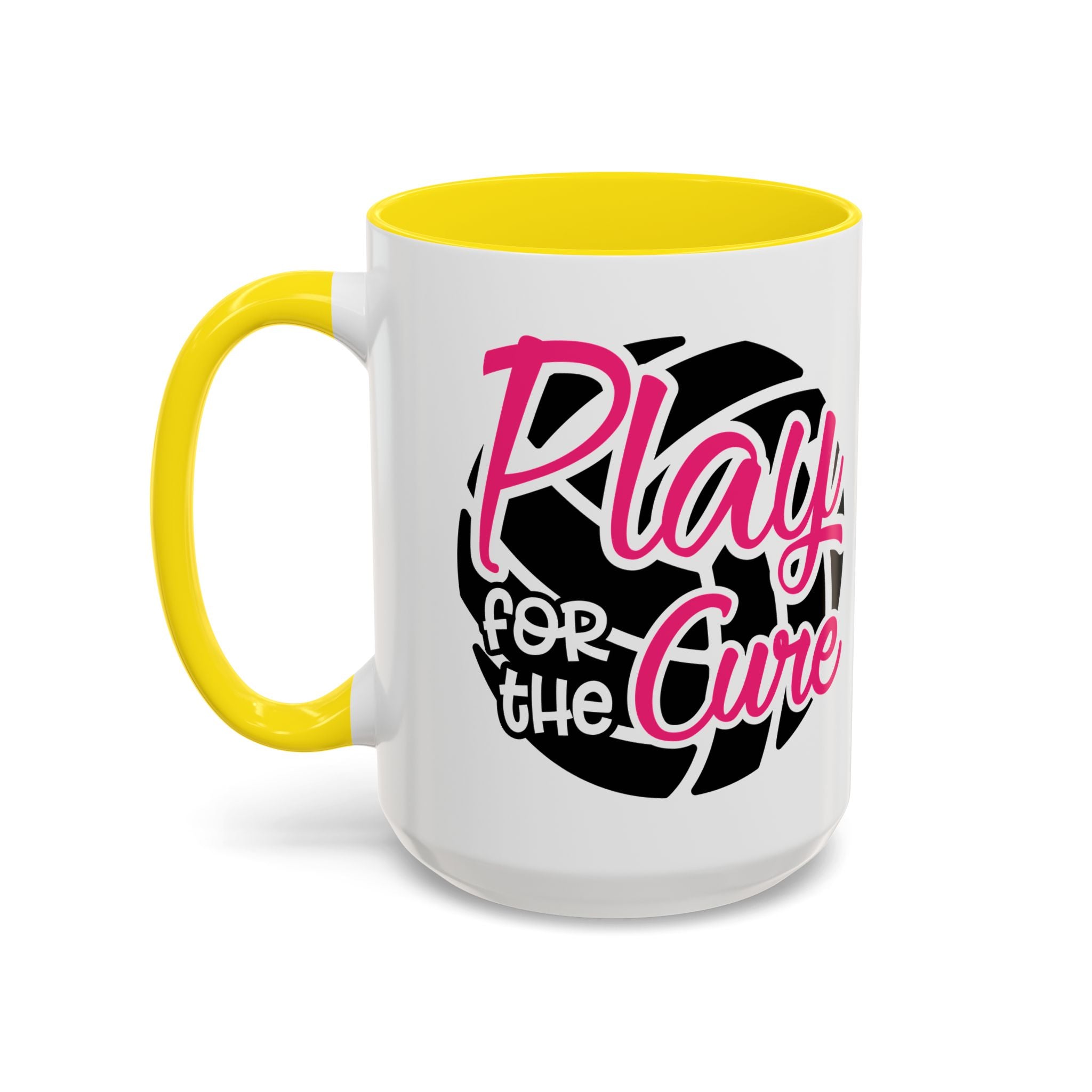 Volleyball  Coffee Mug, Play for the Cure Cup, Sports Gift , Athletes, Cancer Awareness, Inspirational Mug