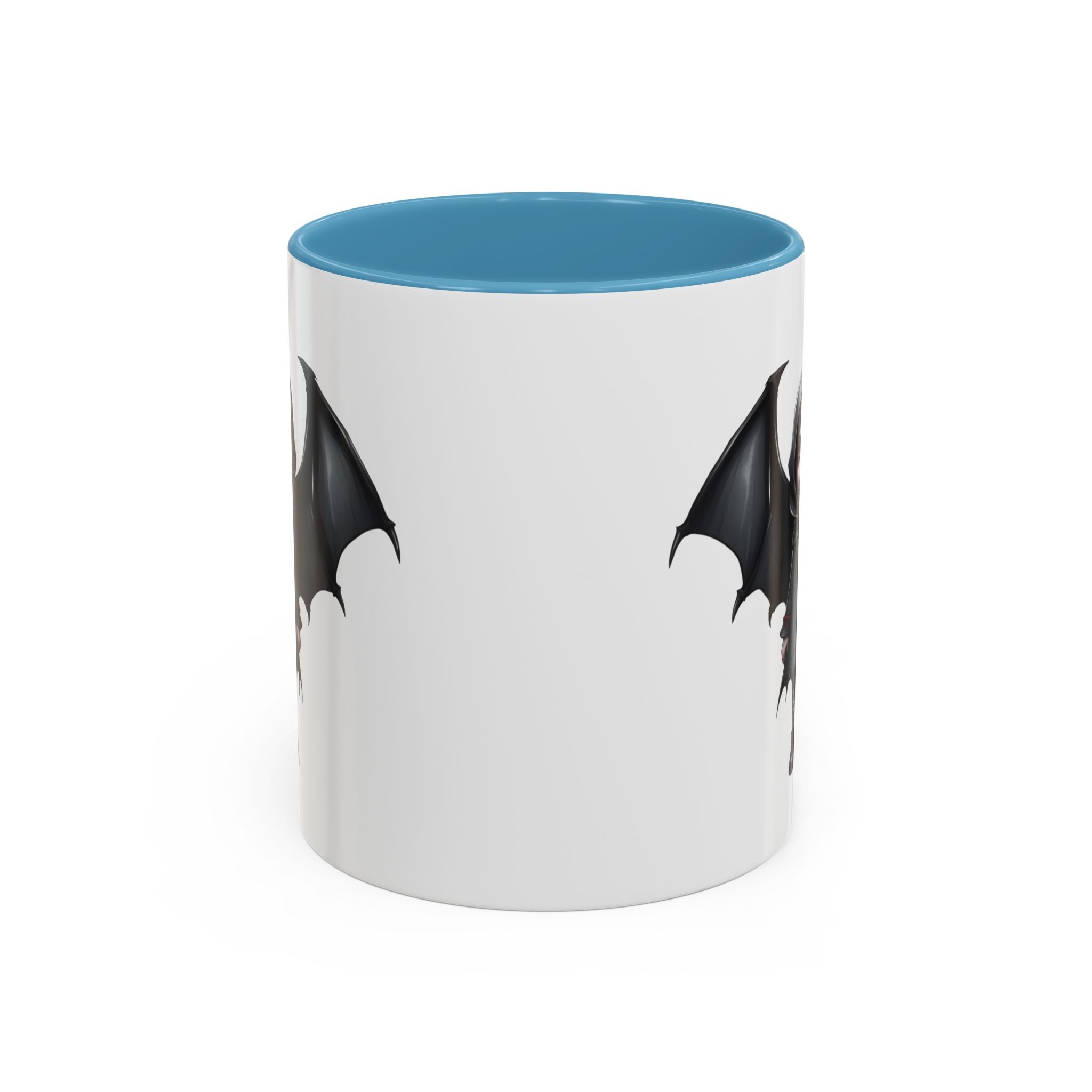 gothic vampire girl with wings horror art Accent Coffee Mug (11, 15oz) vamp14