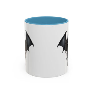 gothic vampire girl with wings horror art Accent Coffee Mug (11, 15oz) vamp14