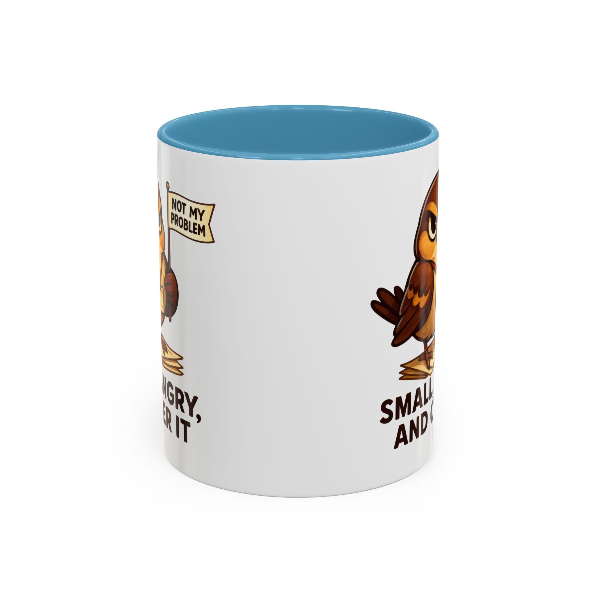 Funny Owl Coffee Mug, not my problem  Small Angry Owl Cup, Coffee Lover Present, Quirky Office