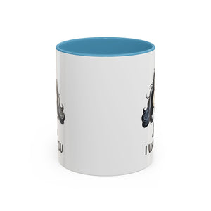 Dog Lover's Accent Coffee Mug - I Woof You, Pet Gift, Animal Lover Cup, Dog Mom Mug, Cute Dog Design, Fun Coffee Cup