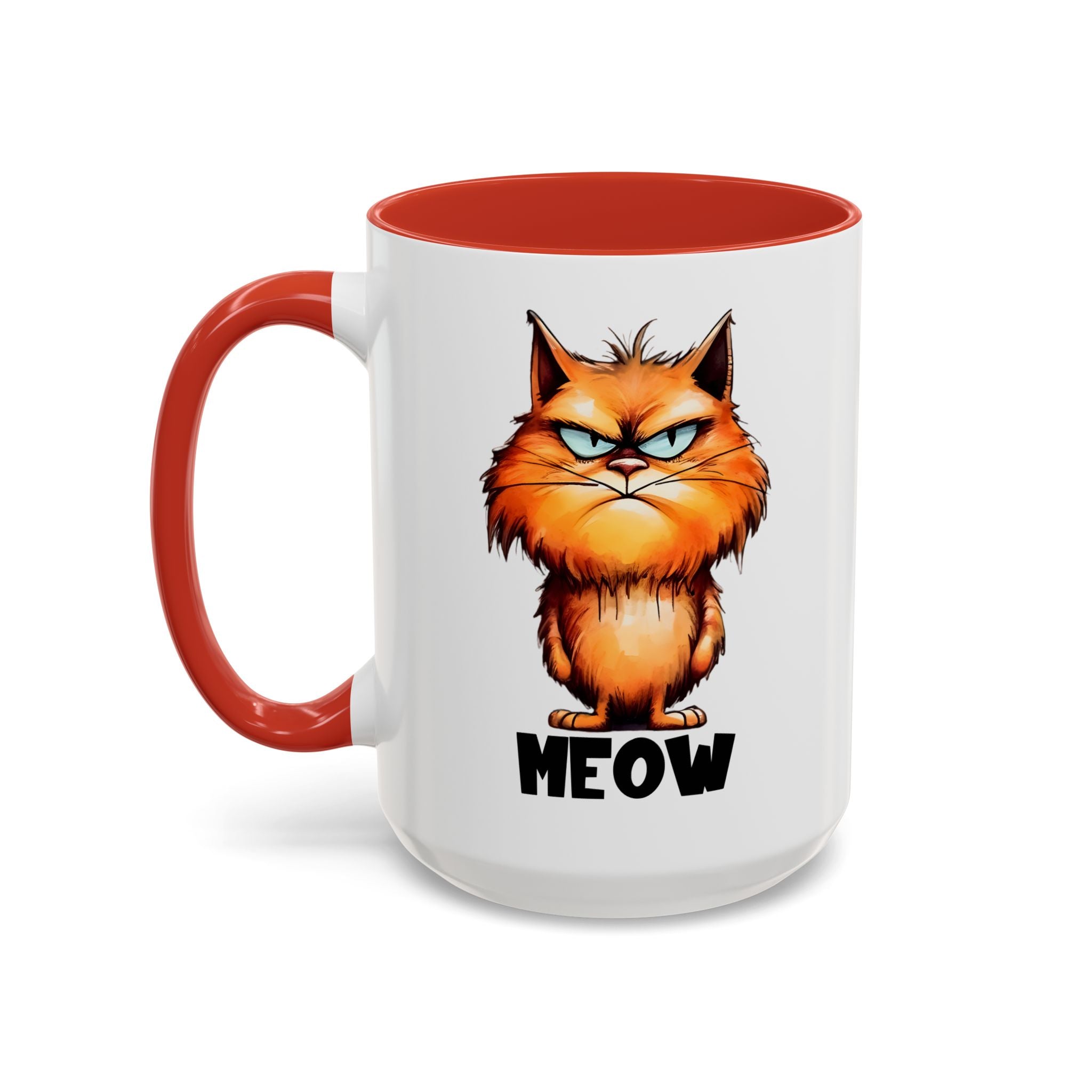 Funny grumpy  Cat Accent Coffee Mug - Perfect Gift for Cat Lovers, Meow Mug, Pet Owner Present, Caffeine Fix, Novelty Drinkware