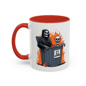 Funny Grim Reaper Coffee Mug - Perfect for Halloween, Gift for Friends, Quirky Kitchen Decor, Novelty Drinkware