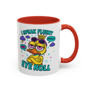 attitude Sassy Eye Roll Coffee Mug,  for Coffee Lovers, Gift for Friends, Quirky Tea Mug, Humor  Cute Kitchen Decor