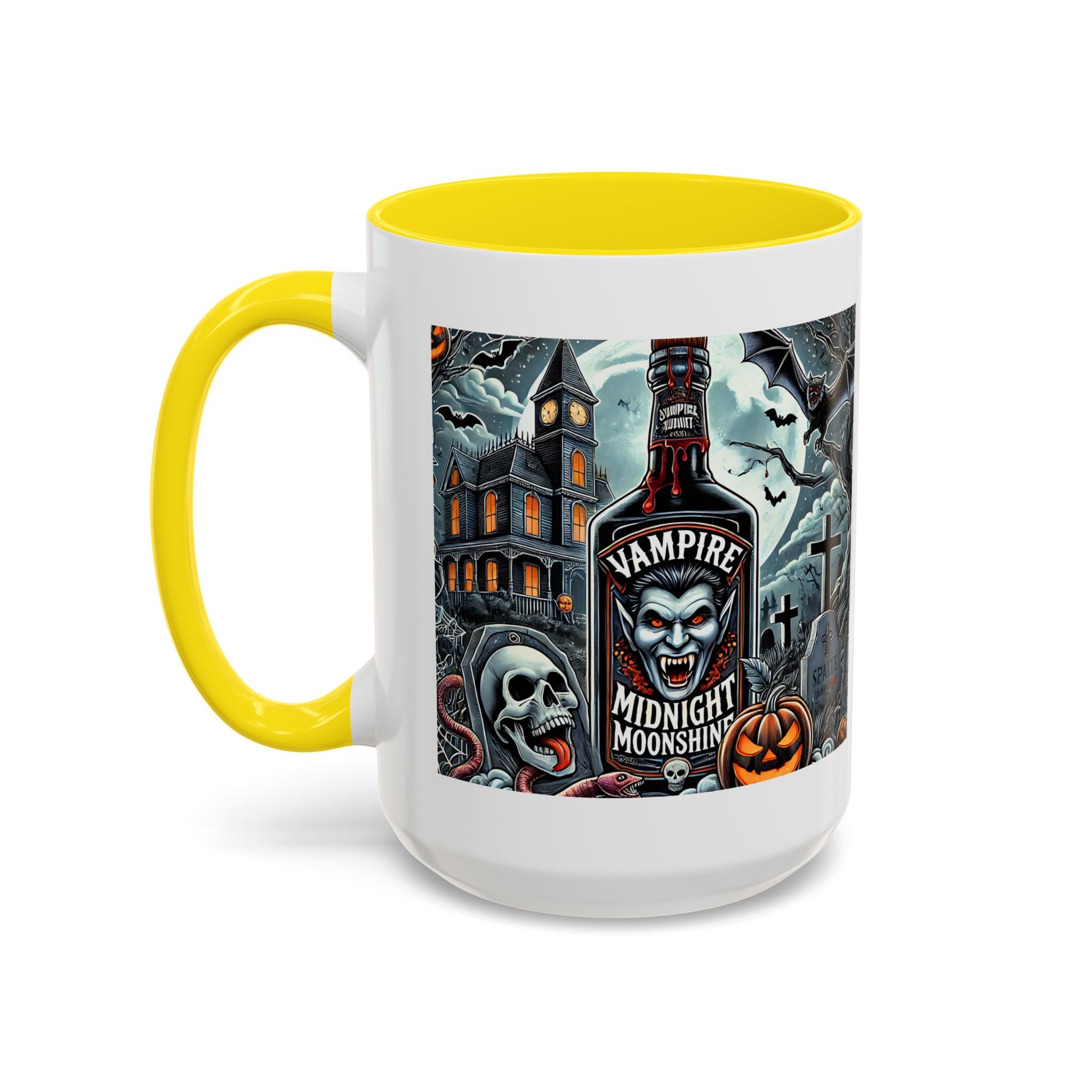 Gothic vampire Halloween Coffee Mug, Spooky Decor, Skull Design, Gift for Horror Lovers,  Party Essential, Unique Drinkware