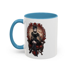 Gothic Elegance Coffee Mug - Unique Black Accent Mug for Witchy Vibes, Perfect Gift for Halloween, Goth Decor, Coffee Lovers, & Spooky