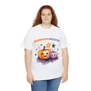 Halloween t shirt pumpkin dreams pastel colors gift for whole family fall fun stocking stuffer Unisex Heavy Cotton Tee