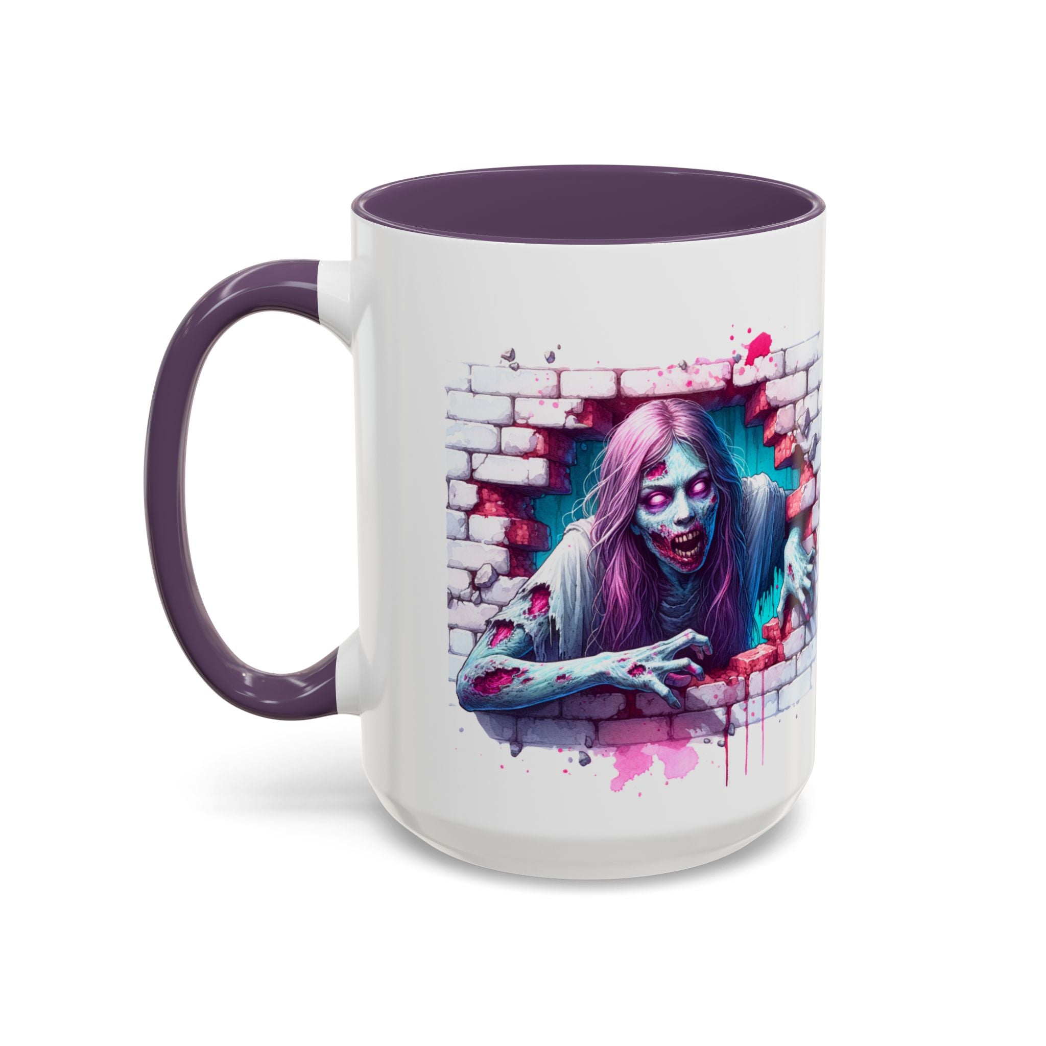 Spooky Zombie Accent Coffee Mug | Halloween Gift, Horror Decor, Unique Coffee Cup, Gothic Style, Zombie Art