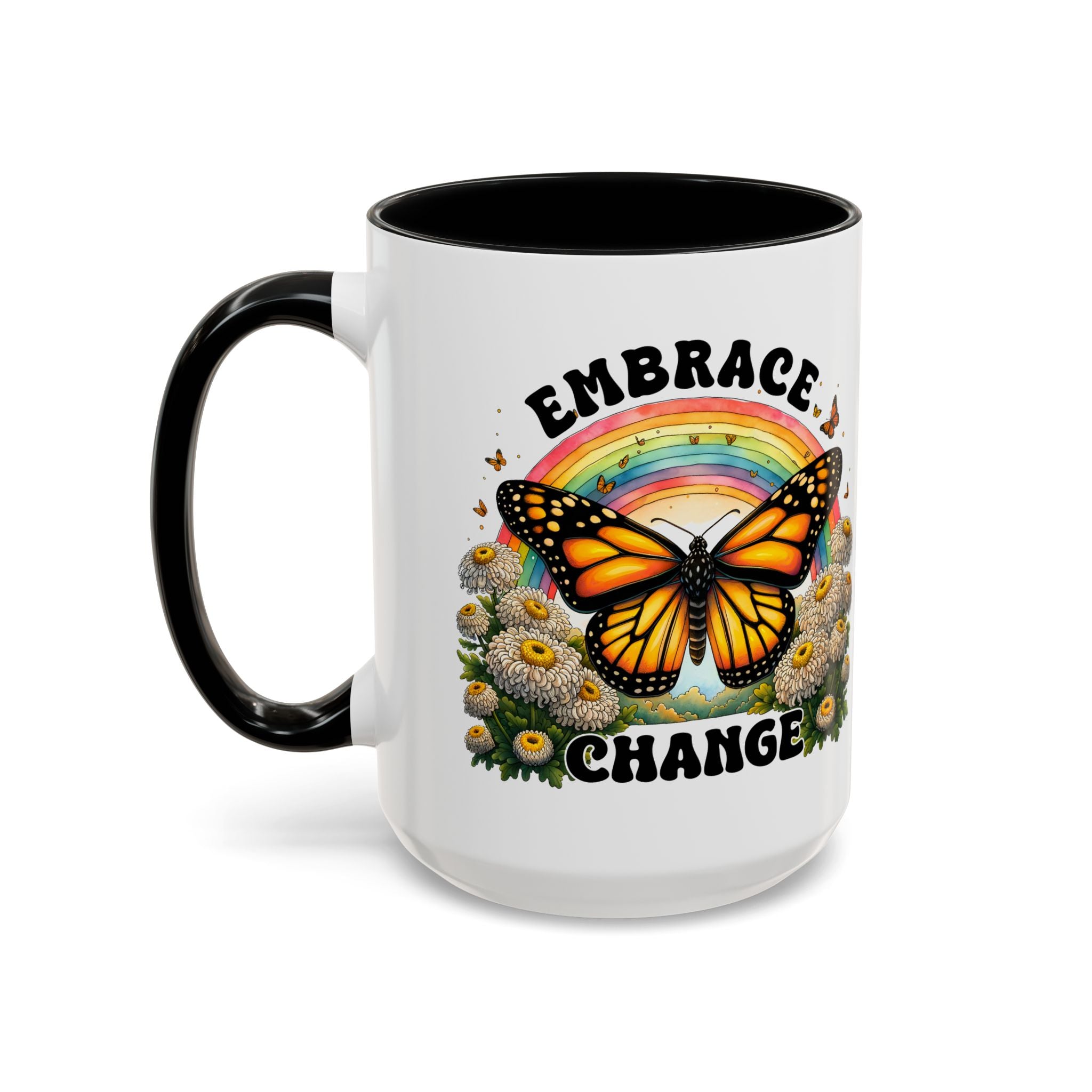 Embrace Change Butterfly Coffee Mug – Inspirational Gift for Nature Lovers