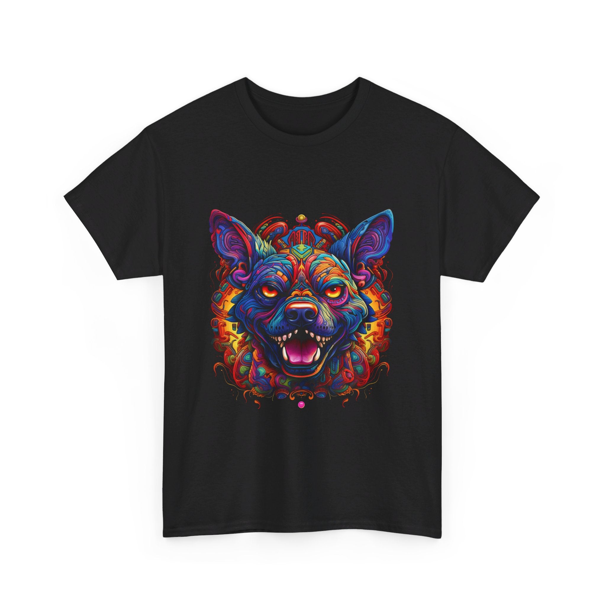 psychedelic dog psycho dog crazy classic  apparel t shirt