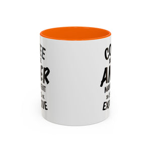 Funny Anger Management Coffee Mug, Gift for Coffee Lovers, Stress Relief, Black Accent, Humorous Cup for Friends, Office Humor, Funny Gifts
