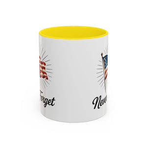 Patriotic Never Forget Coffee Mug - 11oz & 15oz USA flag