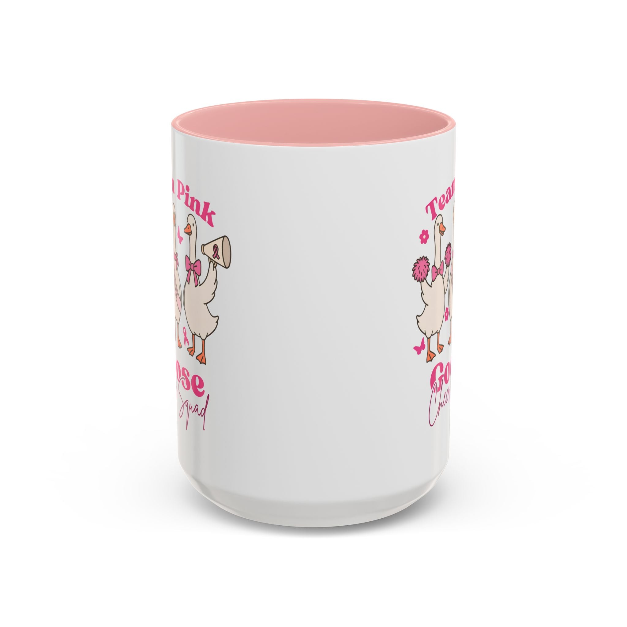 cancer awareness Team Pink Goose Cheer Squad Coffee Mug - Cute Animal Mug for Fun Gifts,   Home Decor/Office Use