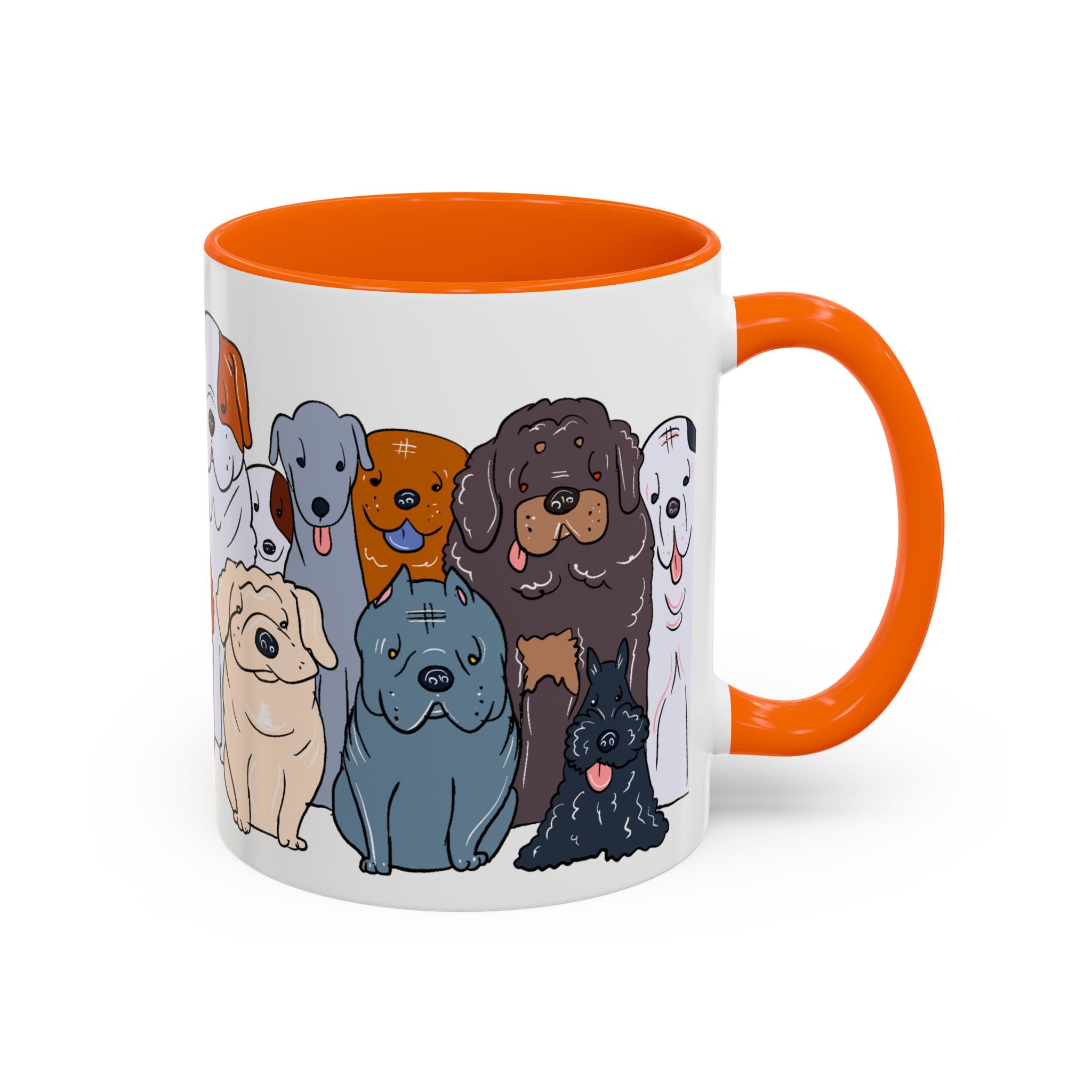 Cute Dog Breed Accent Coffee Mug, Pet Lover Gift, Canine Mug, Gifts for Dog Owners, Puppy Lover Mug