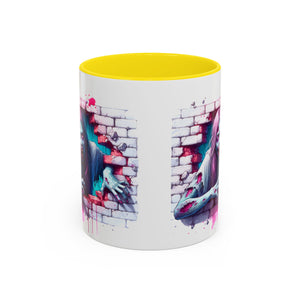 Spooky Zombie Accent Coffee Mug | Halloween Gift, Horror Decor, Unique Coffee Cup, Gothic Style, Zombie Art