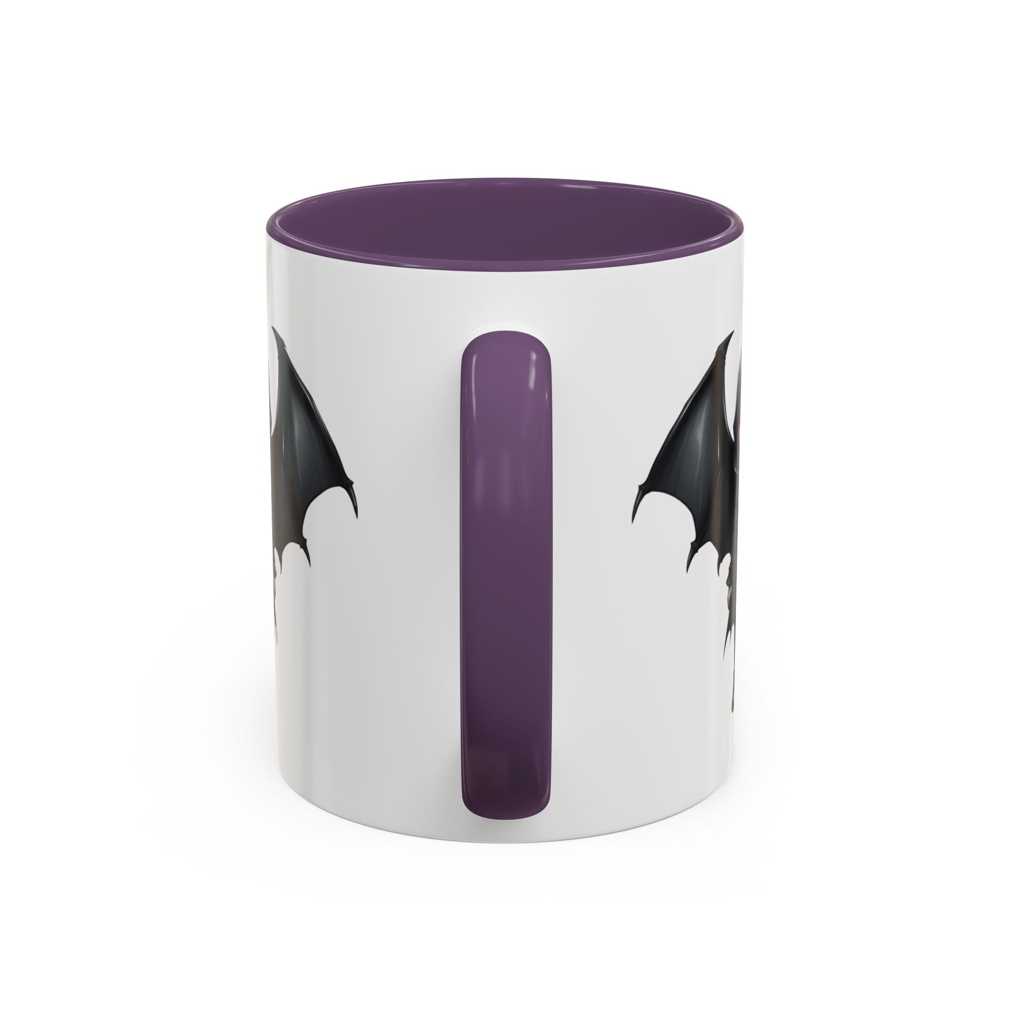 gothic vampire girl with wings horror art Accent Coffee Mug (11, 15oz) vamp14