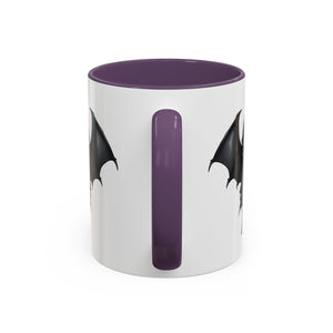 gothic vampire girl with wings horror art Accent Coffee Mug (11, 15oz) vamp14
