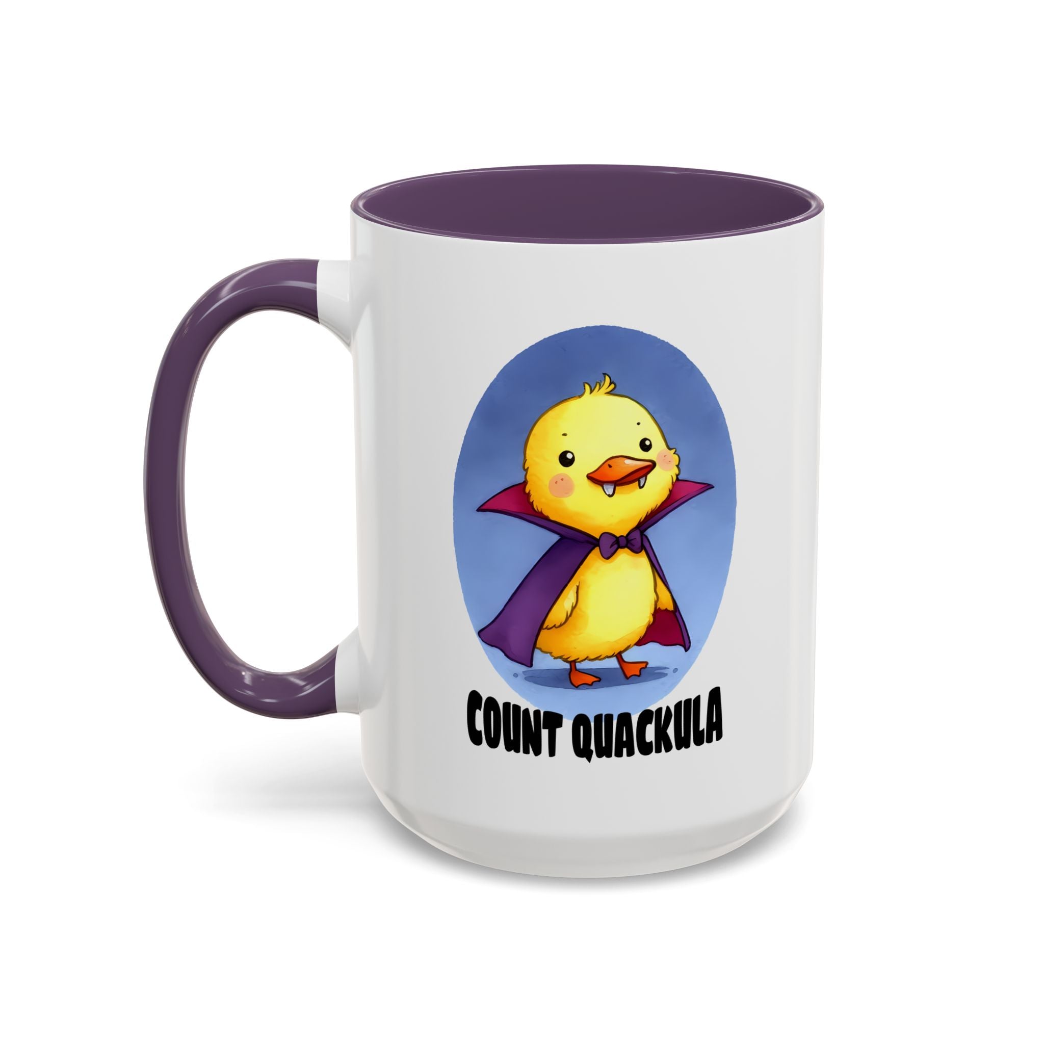 Cute Count Quackula Accent Coffee Mug - Adorable Gift for Coffee Lovers, Halloween Decor, Chick Collectors, Quirky Kitchen