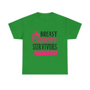 Breast Cancer Survivor Tee, Inspirational Shirt, Unisex Heavy Cotton Tee, Support Breast Cancer Awareness, Gift for Survivors