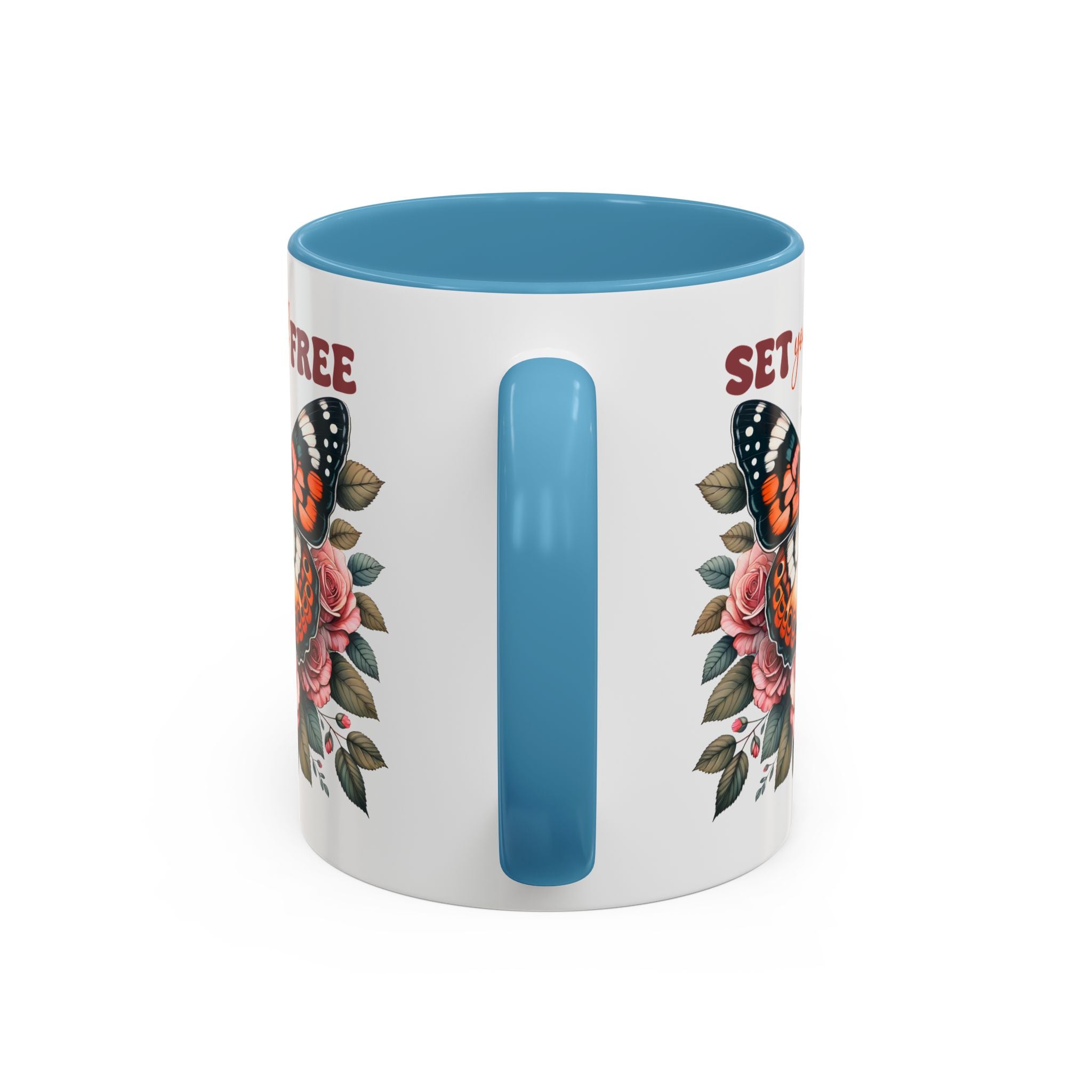 Butterfly Inspiring Coffee Mug - Set Yourself Free positive vibe mental health freedom