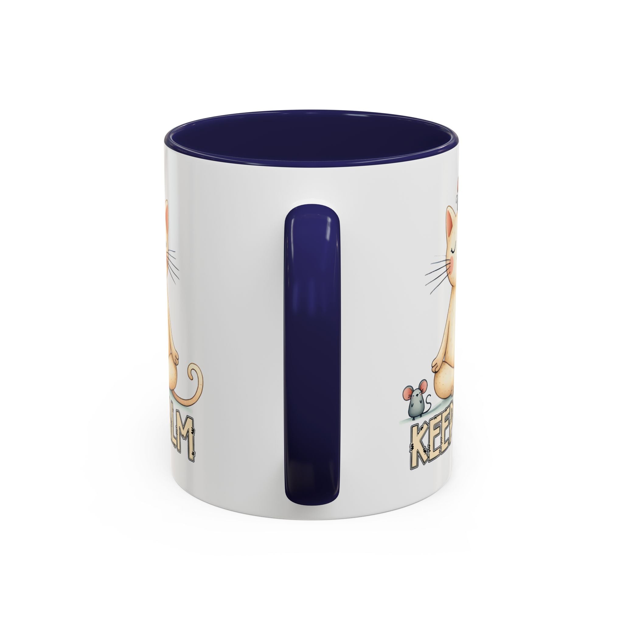 Serene Cat Coffee Mug, Funny Pet Lover's Gift, Cute Keepsake for Relaxation, Relaxing Drinkware, Quirky Home Decor
