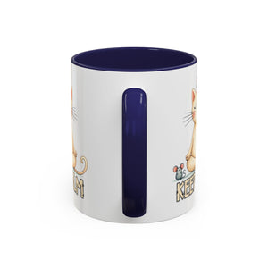 Serene Cat Coffee Mug, Funny Pet Lover's Gift, Cute Keepsake for Relaxation, Relaxing Drinkware, Quirky Home Decor