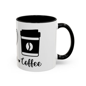 peace love coffee Accent Coffee Mug (11, 15oz)