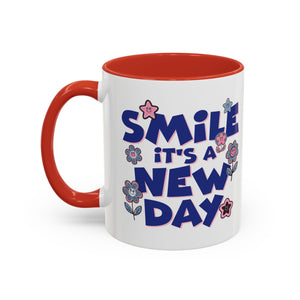 Inspirational Flower Design Coffee Mug - "Smile It's a New Day" - Perfect Gift for Coffee Lovers