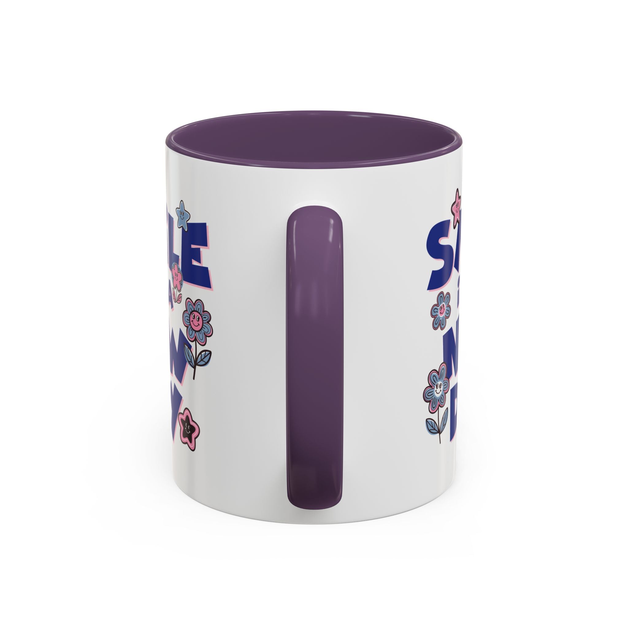 Inspirational Flower Design Coffee Mug - "Smile It's a New Day" - Perfect Gift for Coffee Lovers
