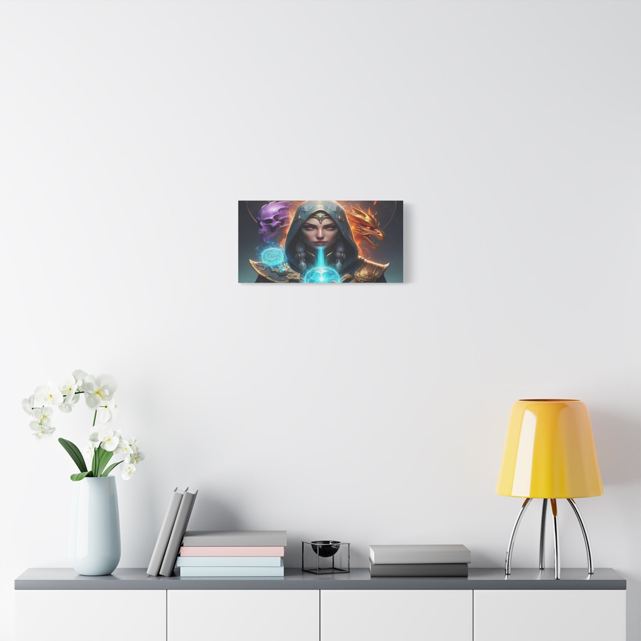 Mystical Sorceress Canvas Artwork - Fantasy Wall Decor