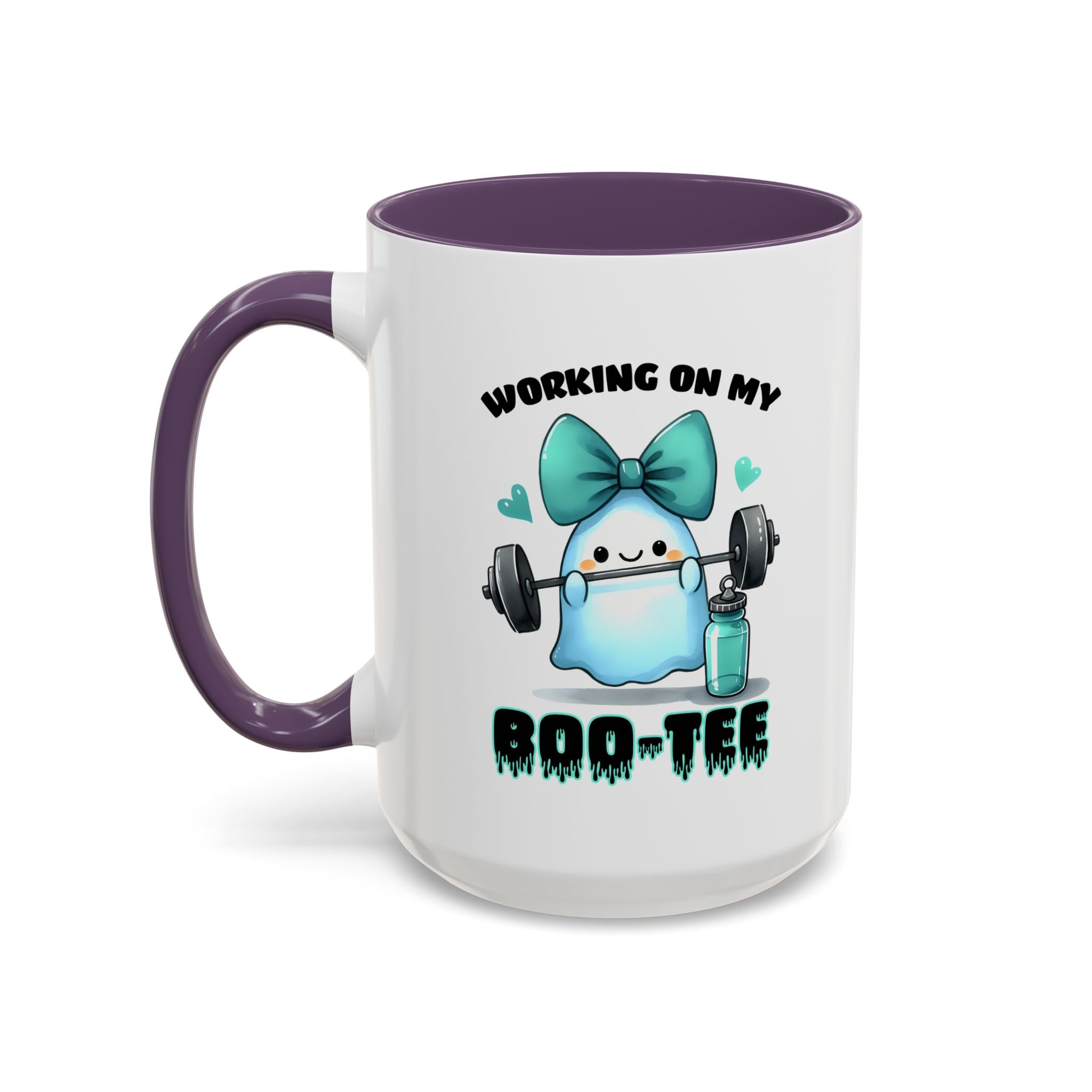 Fitness Motivation Coffee Mug, Workout Gift, Gym Decor, Boo-Tee Lover's Cup, Cute Ghost Mug