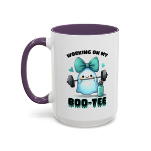 Fitness Motivation Coffee Mug, Workout Gift, Gym Decor, Boo-Tee Lover's Cup, Cute Ghost Mug