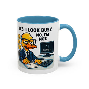 Funny Office Mug, Quirky Coffee Cup, Duck Humor Mug, Gift for Coworkers, Cute Desk Mug