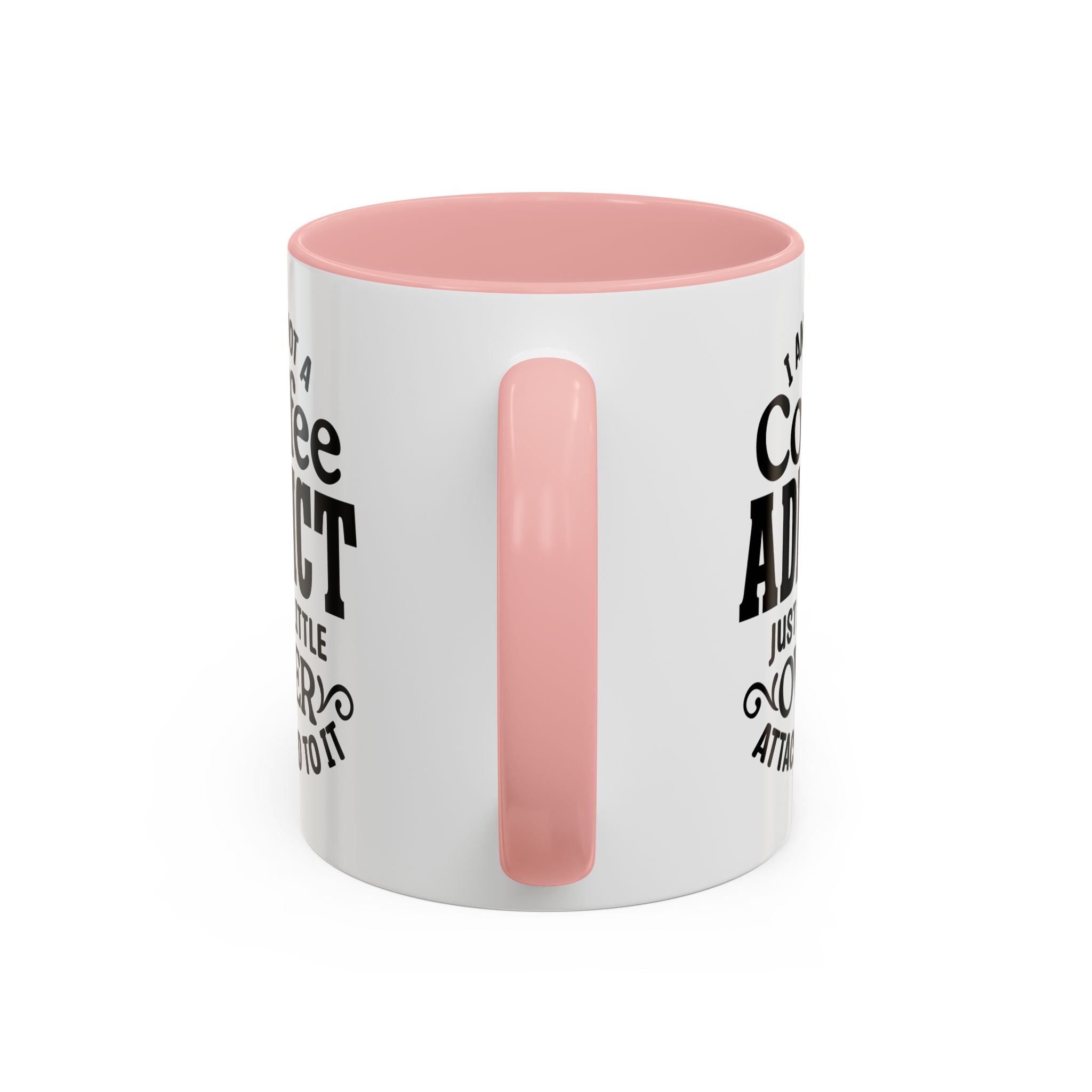 Coffee Addict Mug, Funny Coffee Lover Gift, Black Accent Mug, Warm Beverage Cup, Office Humor Drinkware