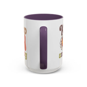 Keep Smiling Floral Coffee Mug - Cheerful 11 & 15oz Accent Mug for Daily Motivation