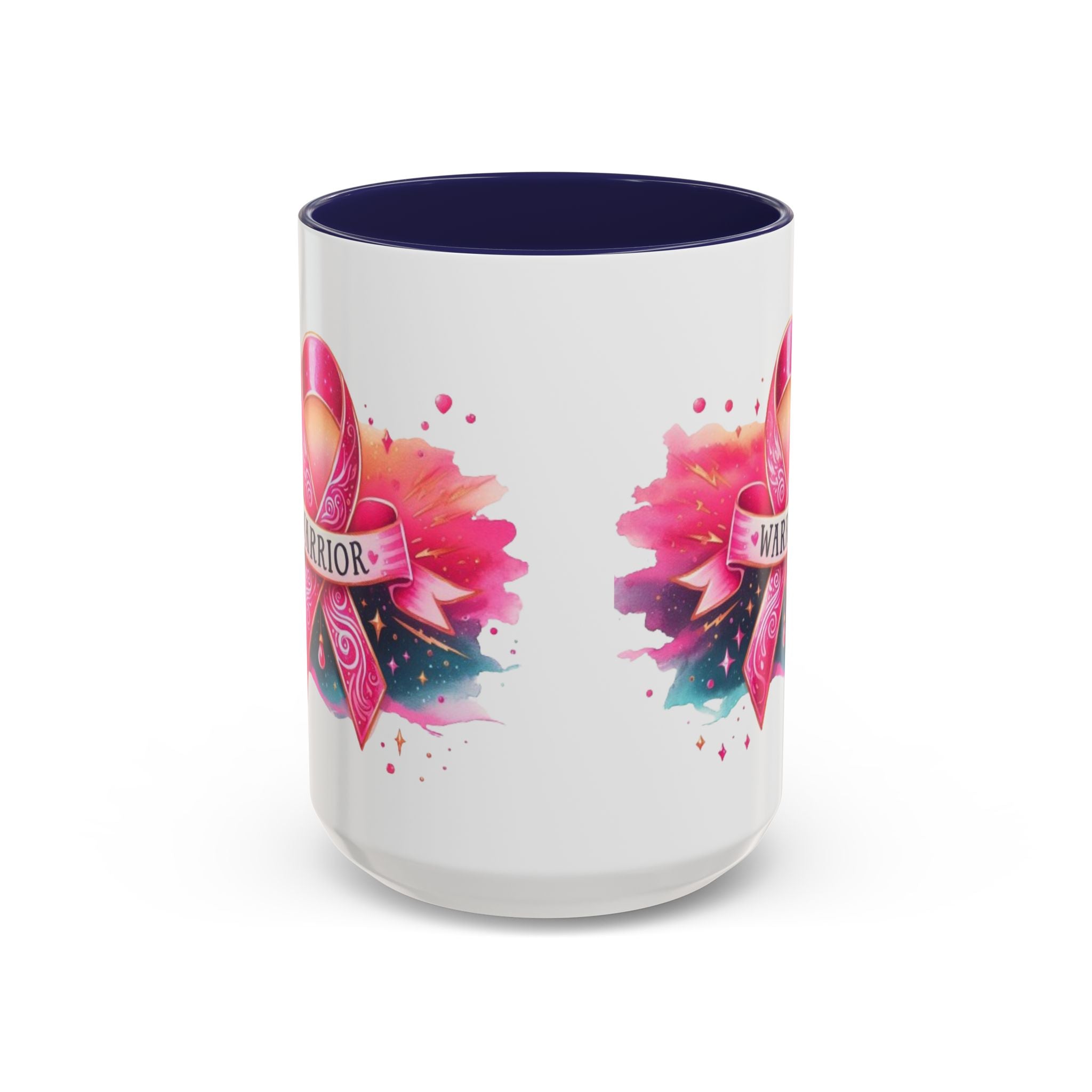 Pink Ribbon Warrior Coffee Mug, Support Breast Cancer Awareness Gift, Inspirational Mug, Cancer Survivor Merchandise, 11oz 15oz Mug