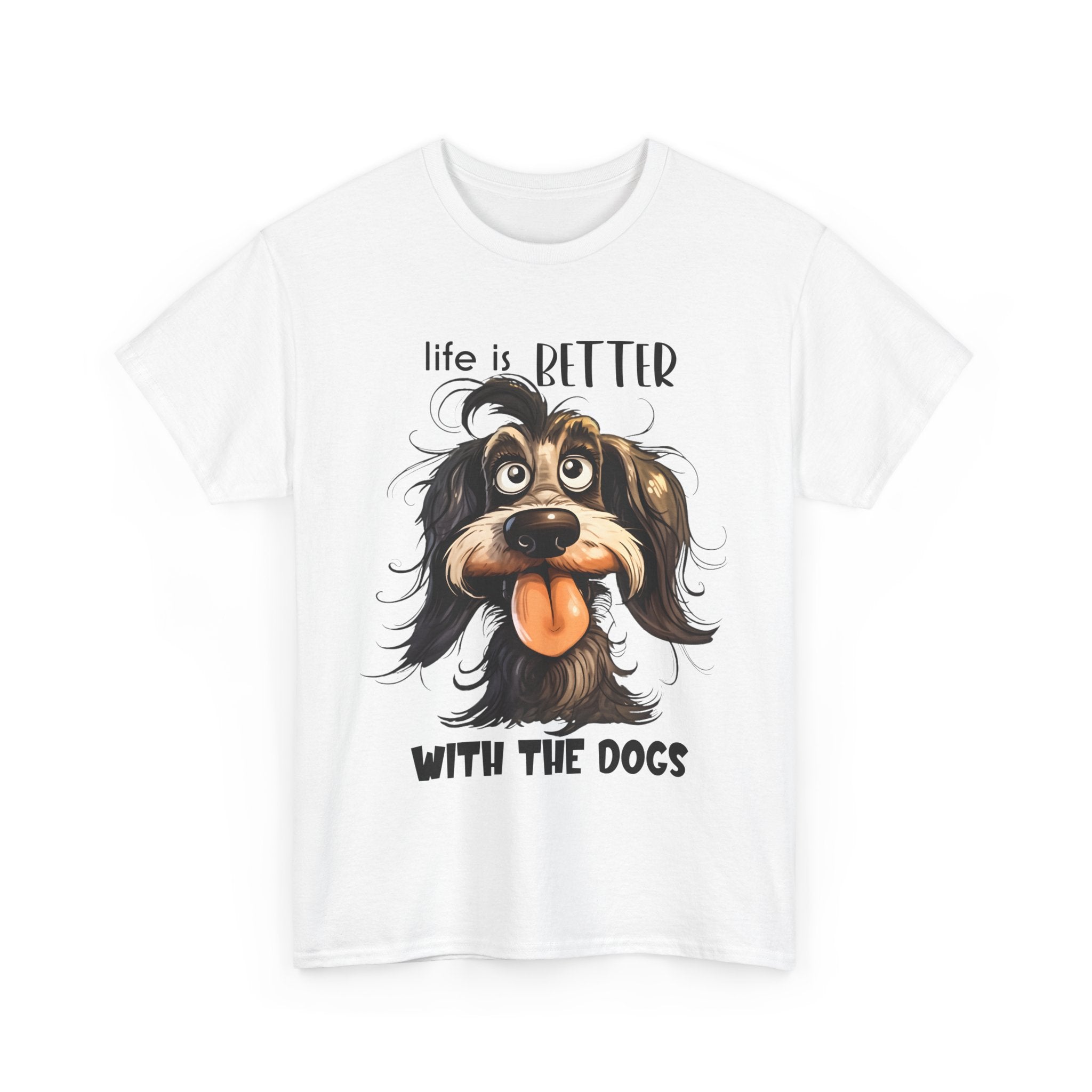 Life is Better with the Dogs Unisex Tee, Funny Dog Lover T-Shirt, Pet Gift, Dog Mom Shirt, Animal Lover Apparel