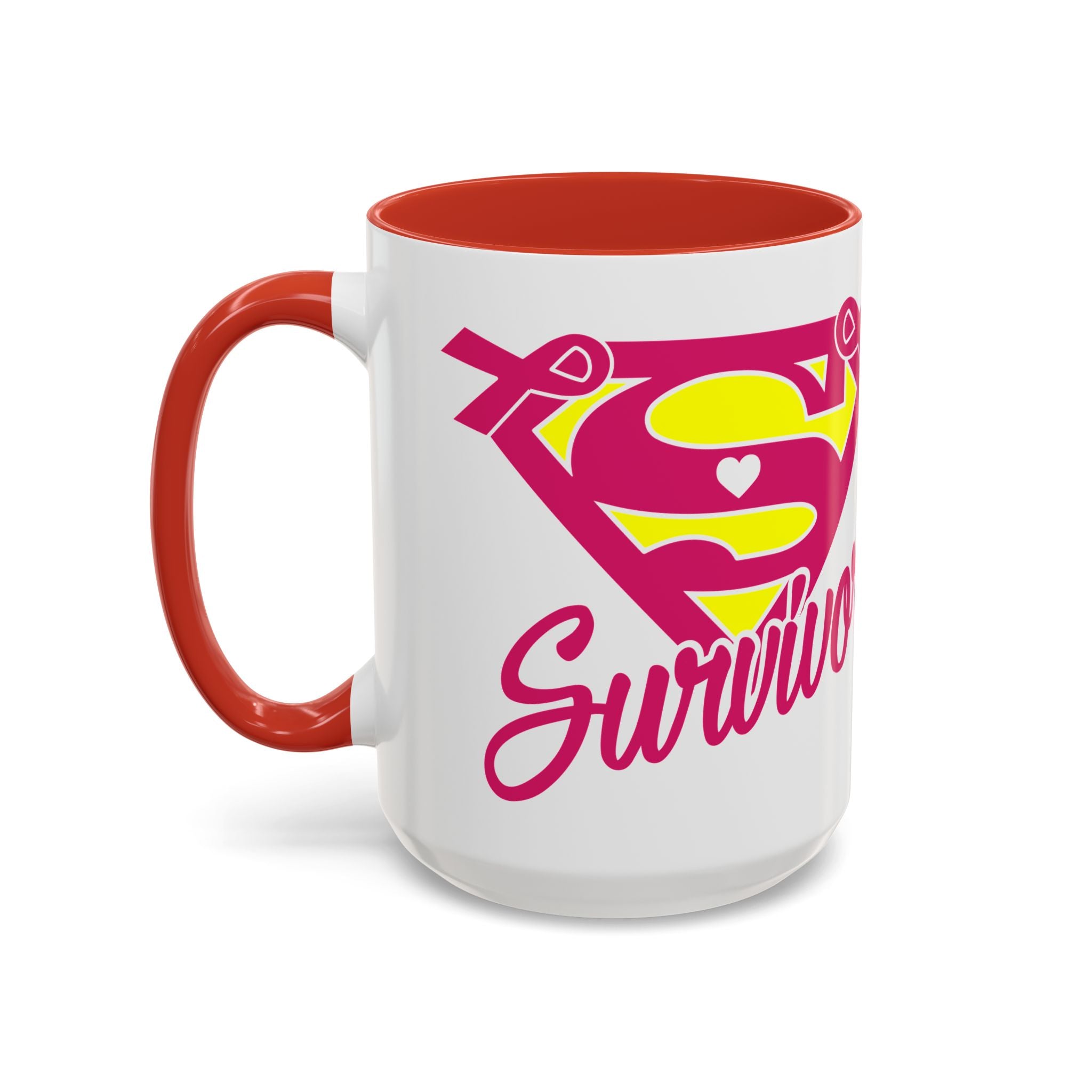 Survivor Mug 11oz & 15oz | Cancer Awareness, Motivational Gift, Empowerment, Superhero Theme, Unique Coffee Cup