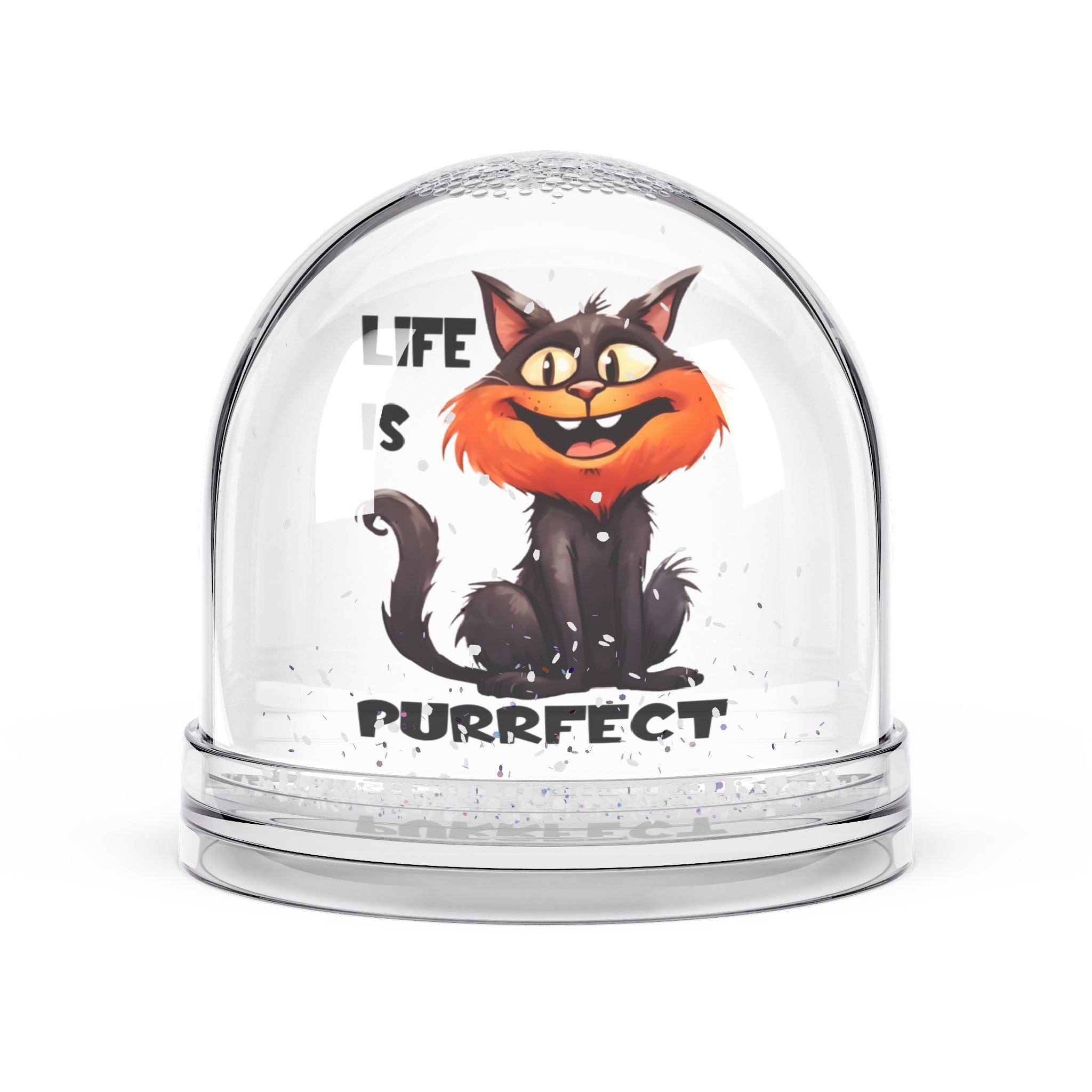 Purrfect Cat Snow Globe | Whimsical Decor for Cat Lovers | Cute Gift for Birthdays, Holidays, Home Decoration