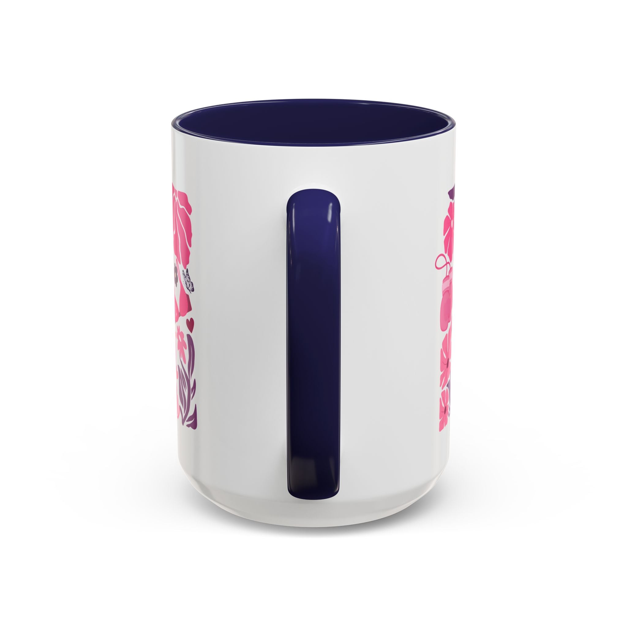 Pink Floral Awareness Coffee Mug, Breast Cancer Awareness Mug, Gift for Her, Supportive Drinkware, Motivational Mug