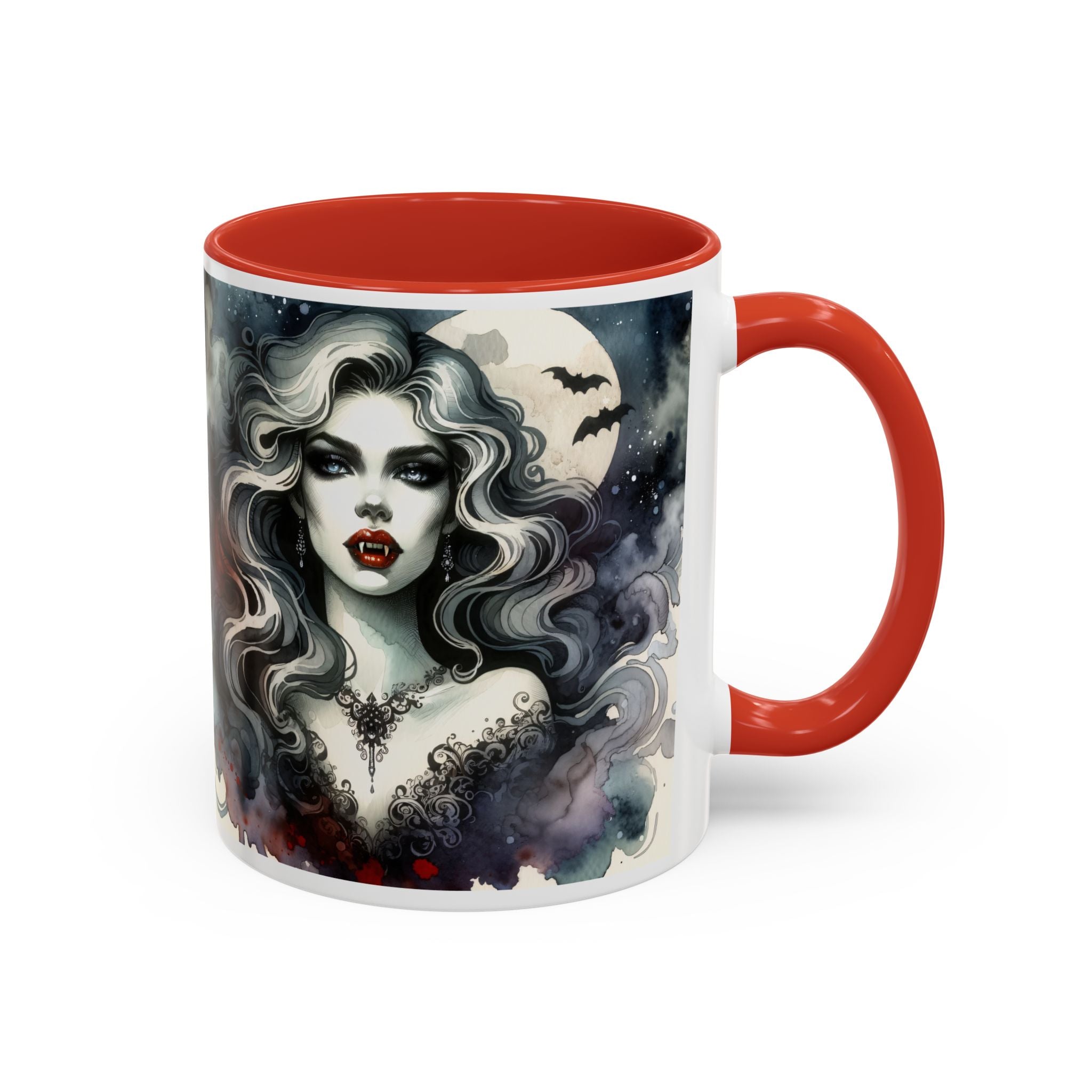 Gothic vampire Elegance Coffee Mug,  Halloween Decor, Dark Art Mug, Spooky Homeware