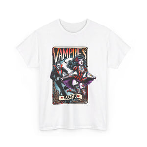 vampires suck horror art Unisex Heavy Cotton Tee men women